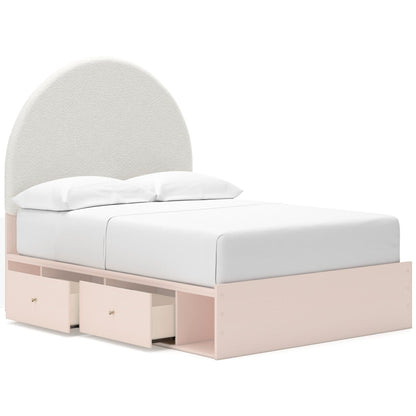 Wistenpine Upholstered Panel Bed with Double Storage