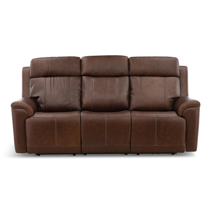 Adrian Leather Power Sofa with Drop Down Table