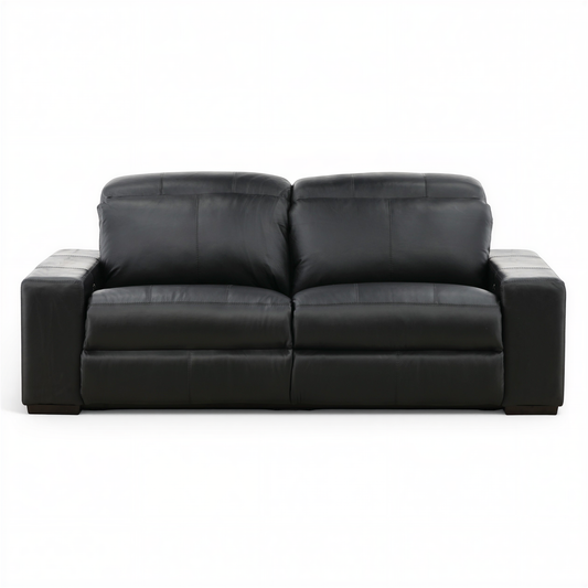 Evren Leather Power Reclining Sofa Black