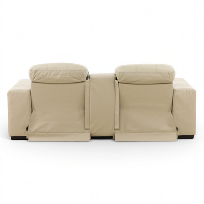 Evren Power Leather Console Loveseat