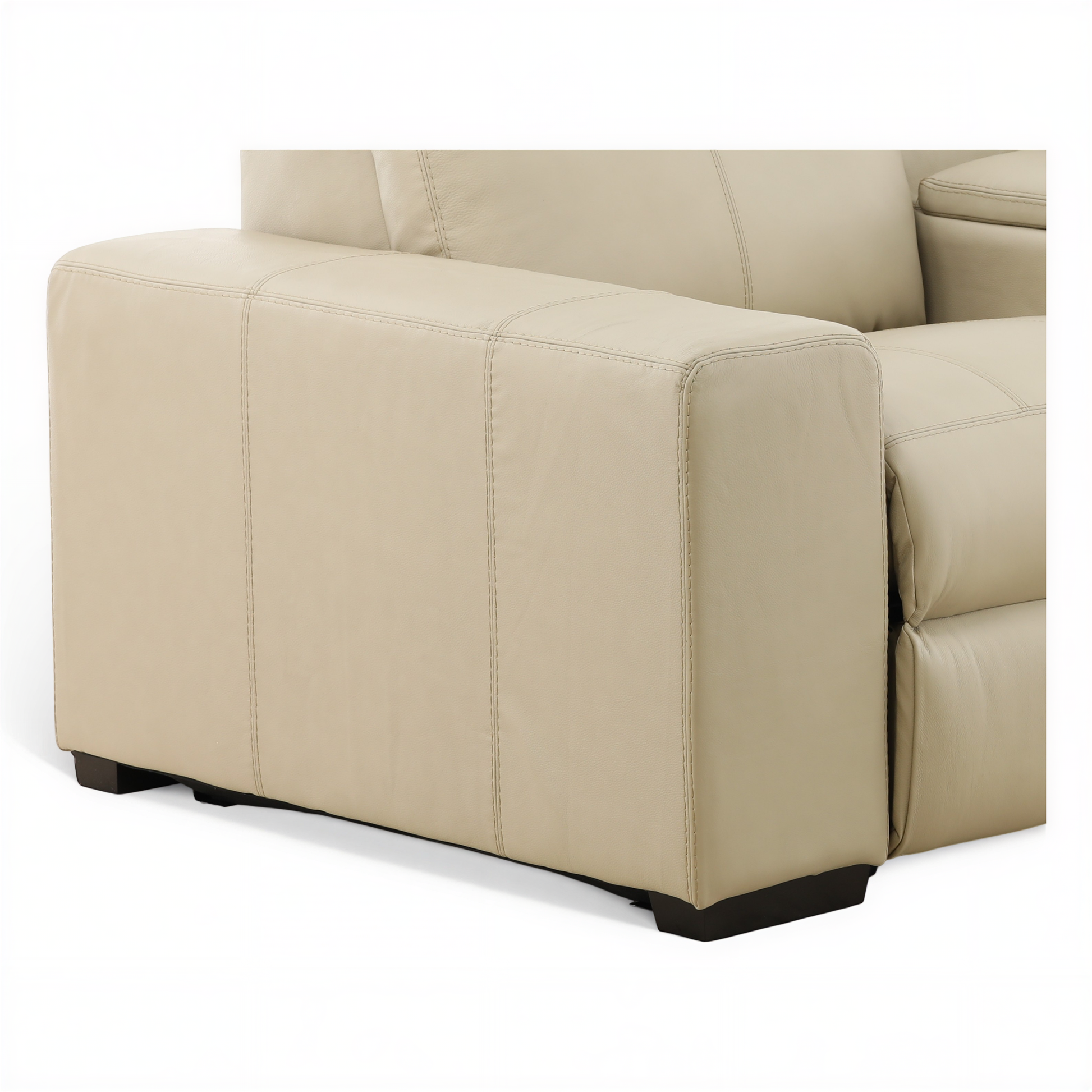 Evren Power Leather Console Loveseat
