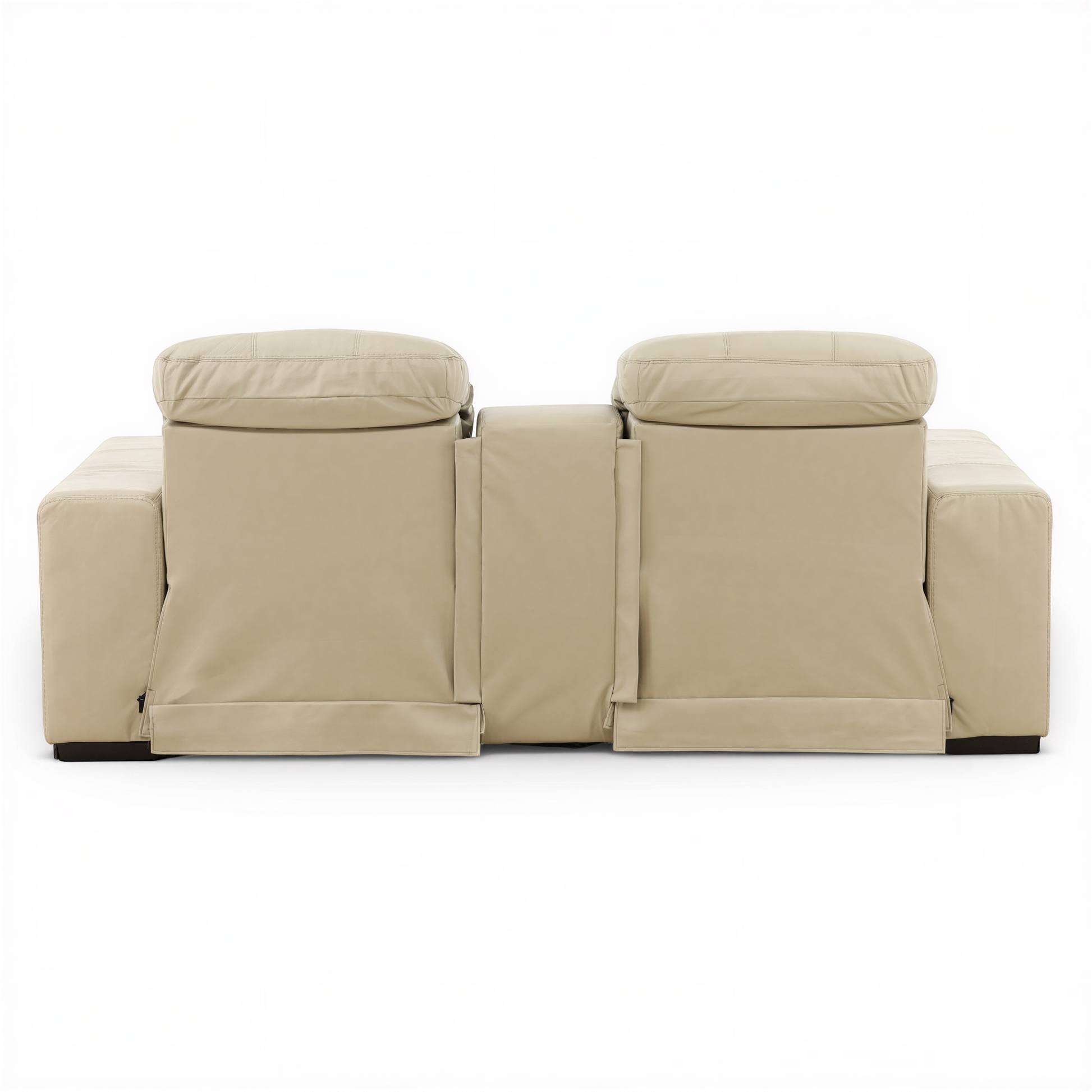 Evren Power Leather Console Loveseat