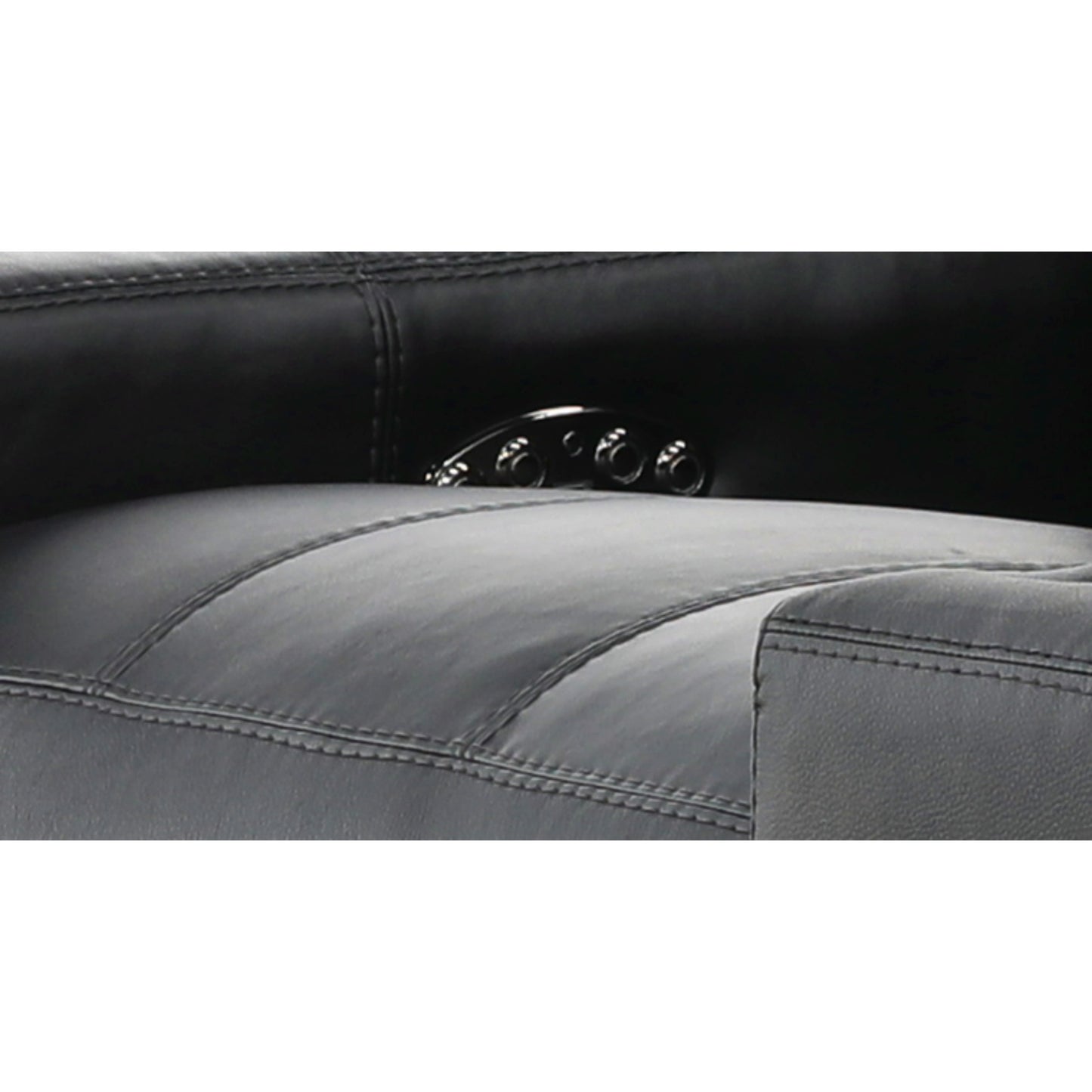 Evren Power Leather Console Loveseat