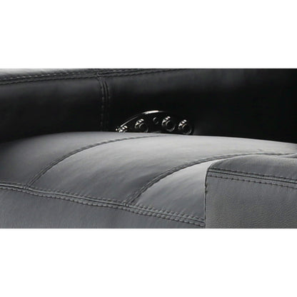Evren Power Leather Console Loveseat