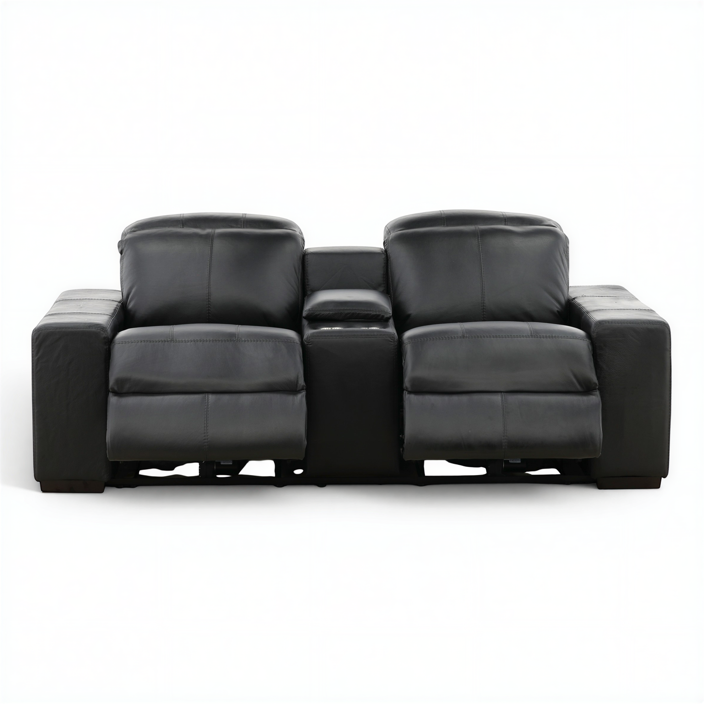 Evren Power Leather Console Loveseat
