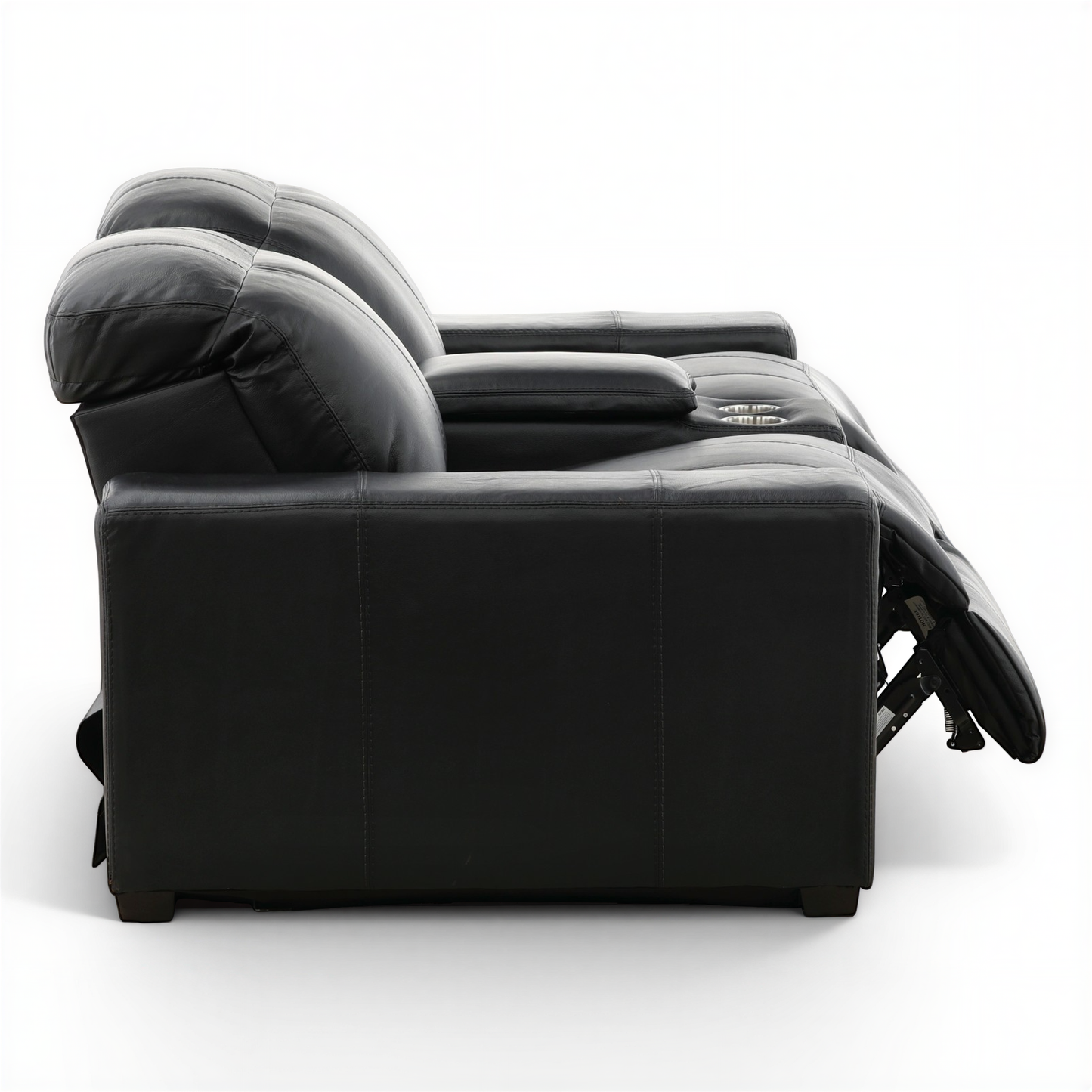 Evren Power Leather Console Loveseat