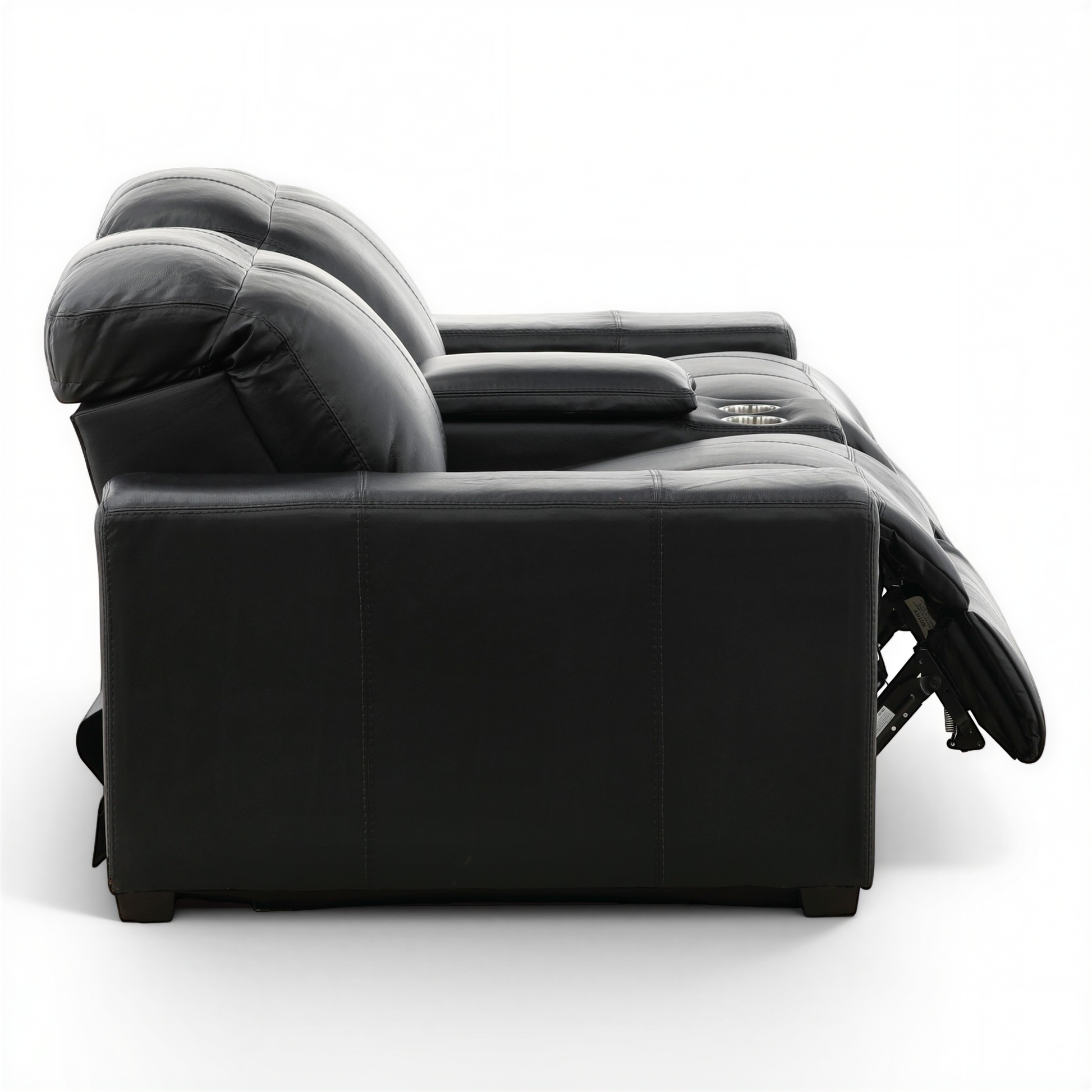 Evren Power Leather Console Loveseat