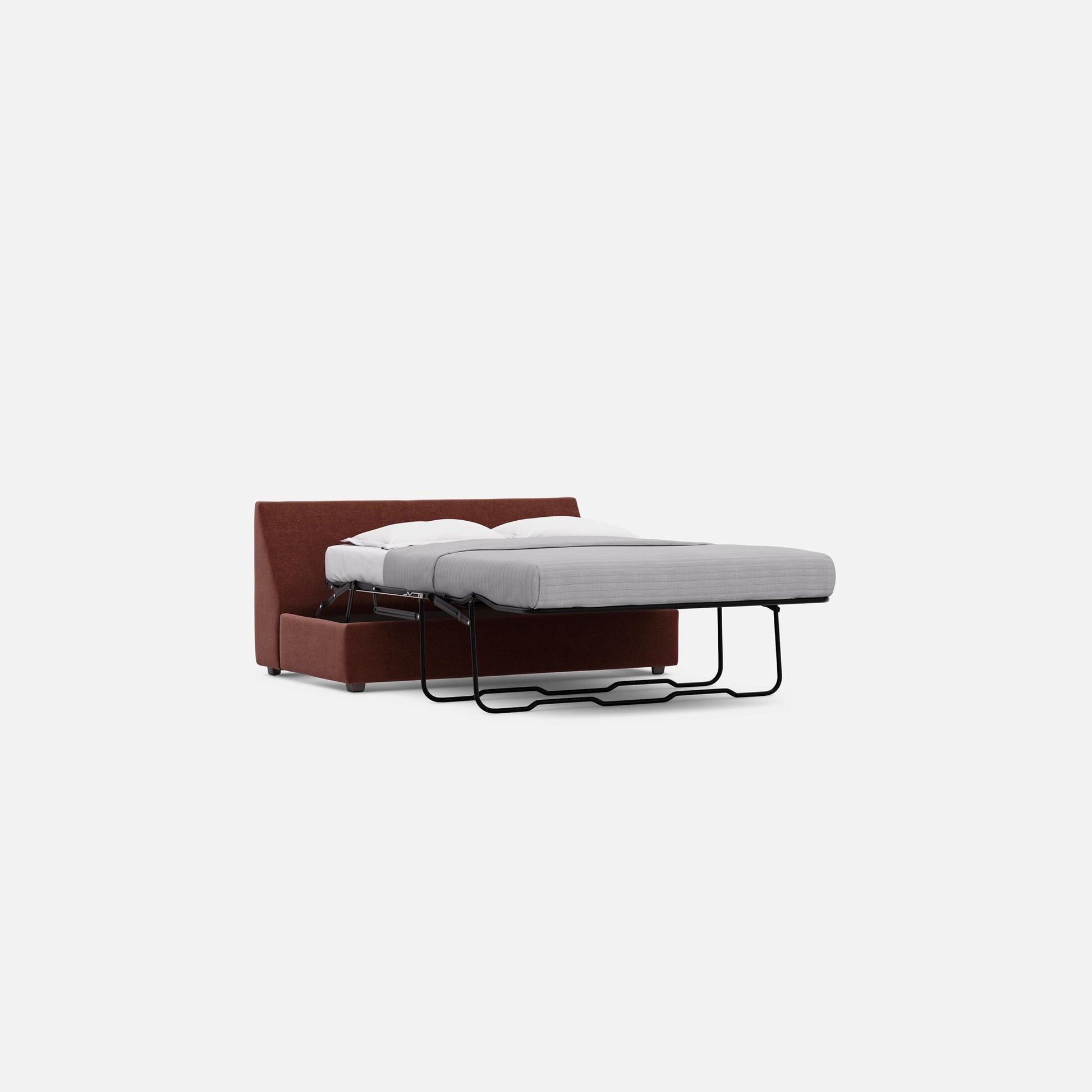 Modular One Armless Full Innerspring Sleeper Sofa - Merlot