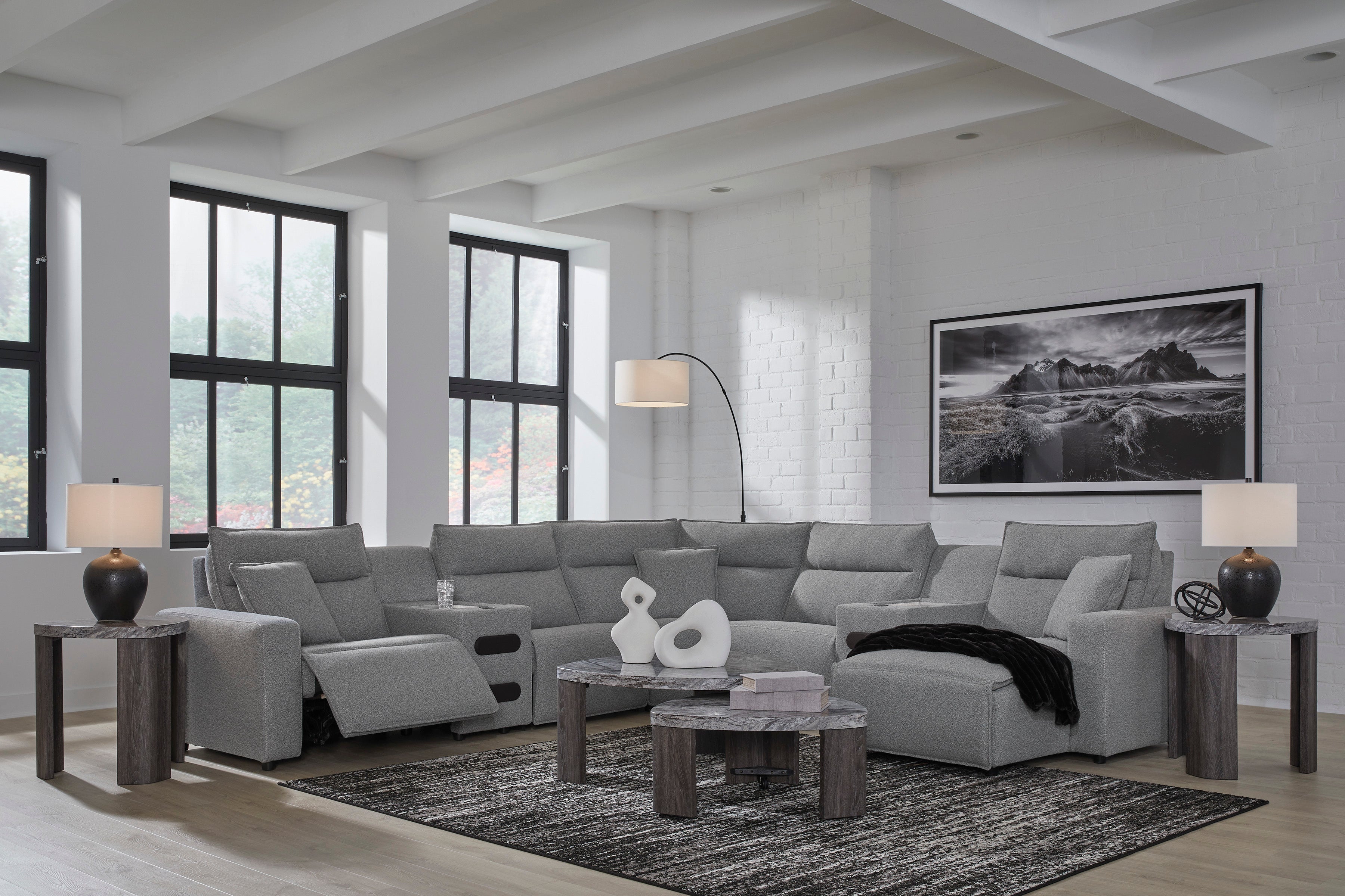 Ashley ModMax II 7-Piece Next-Gen Nuvella™ Performance Fabric Dual