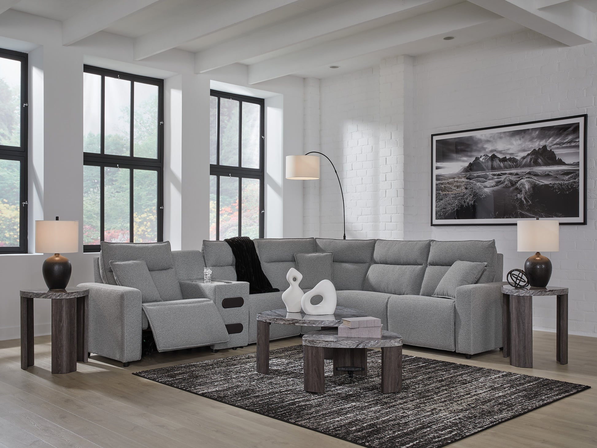 ModMax II 5-Piece Power Reclining Sectional with Audio Consoles