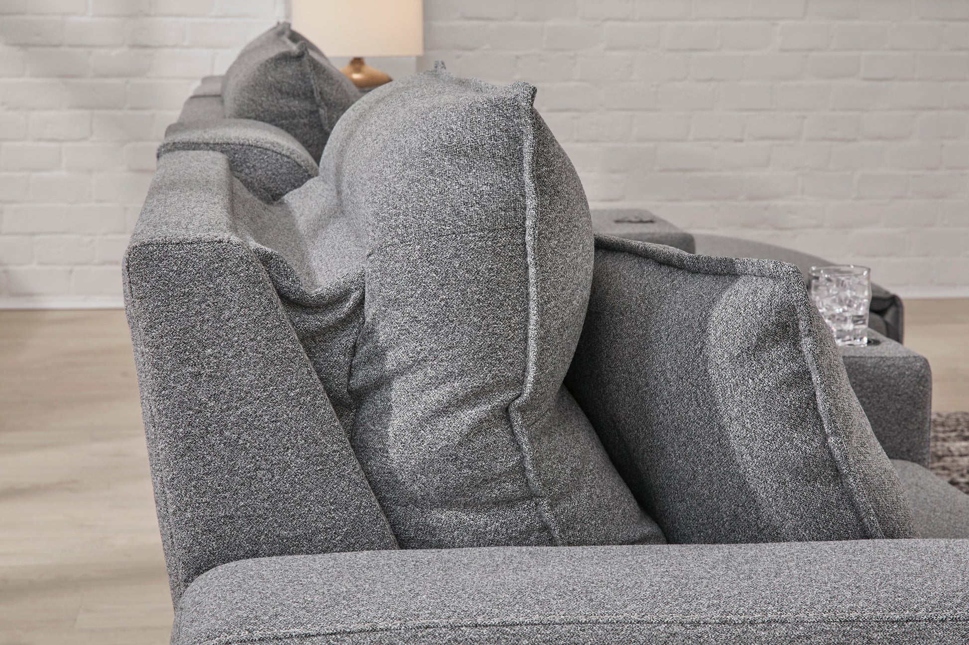 ModMax II 7-Piece Next-Gen Nuvella™ Performance Fabric Dual Power Reclining Modular Sectional with Chaise and Consoles