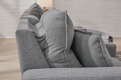 ModMax II 7-Piece Next-Gen Nuvella™ Performance Fabric Dual Power Reclining Modular Sectional with Chaise and Consoles