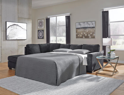 Altari 2-Piece Slate Sleeper Sectional with Chaise