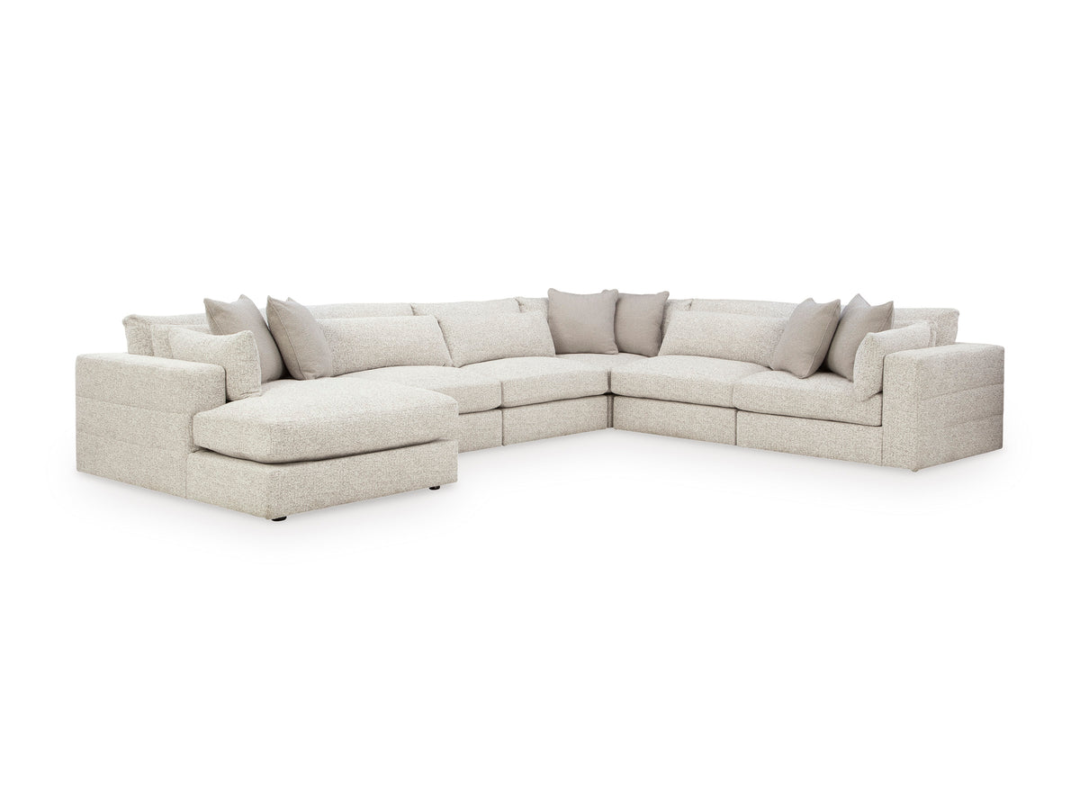 Ashley Stonecroft Manor 6-Piece Modular Sectional with Chaise Left-Facing