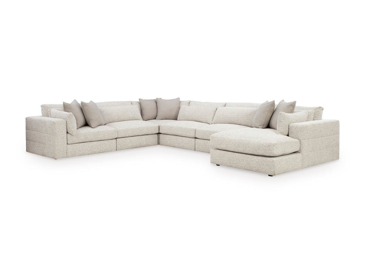 Ashley Stonecroft Manor 6-Piece Modular Sectional with Chaise Right-Facing