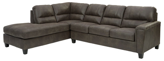 Navi 2-Piece Smoke Sectional with Chaise