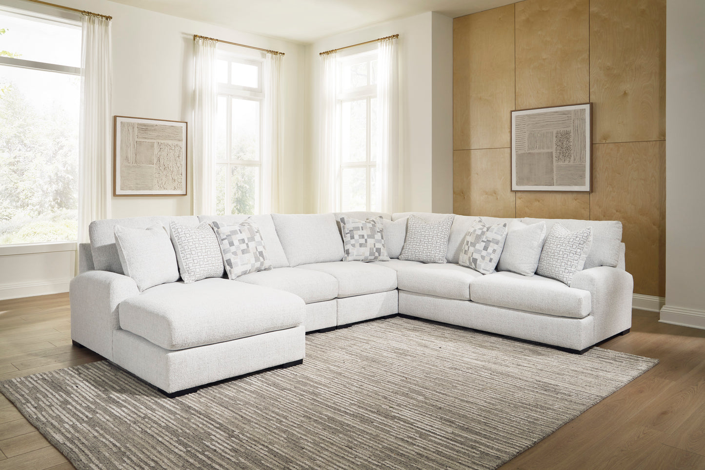 Ashley Wynncroft Manor 5-Piece Sectional with Chaise