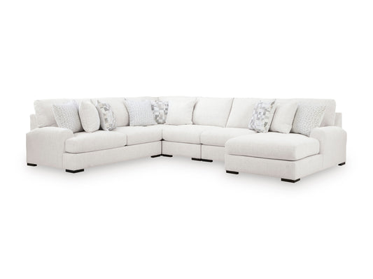 Ashley Wynncroft Manor 5-Piece Sectional with Chaise Right-Facing