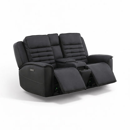 Jackson Leather Power Console Loveseat