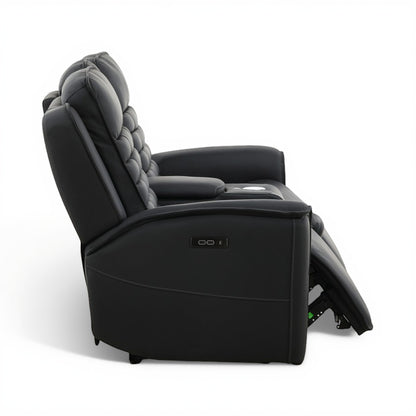 Jackson Leather Power Console Loveseat