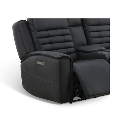 Jackson Leather Power Console Loveseat