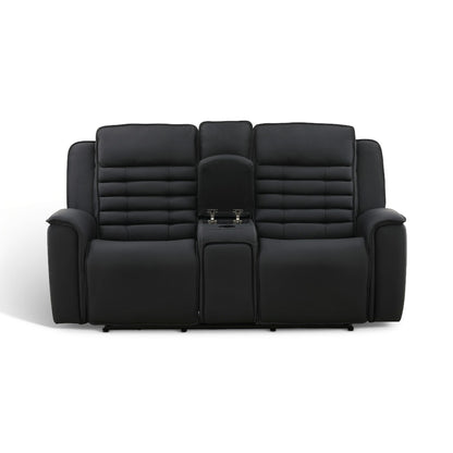 Jackson Leather Power Console Loveseat