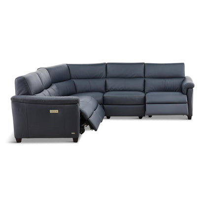 Astuzia Leather 5-Piece Power Reclining Sectional