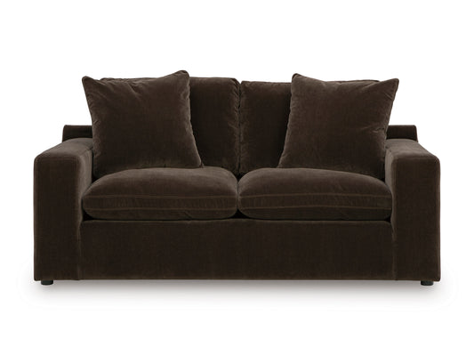 Maxton Heights Loveseat Dark Brown