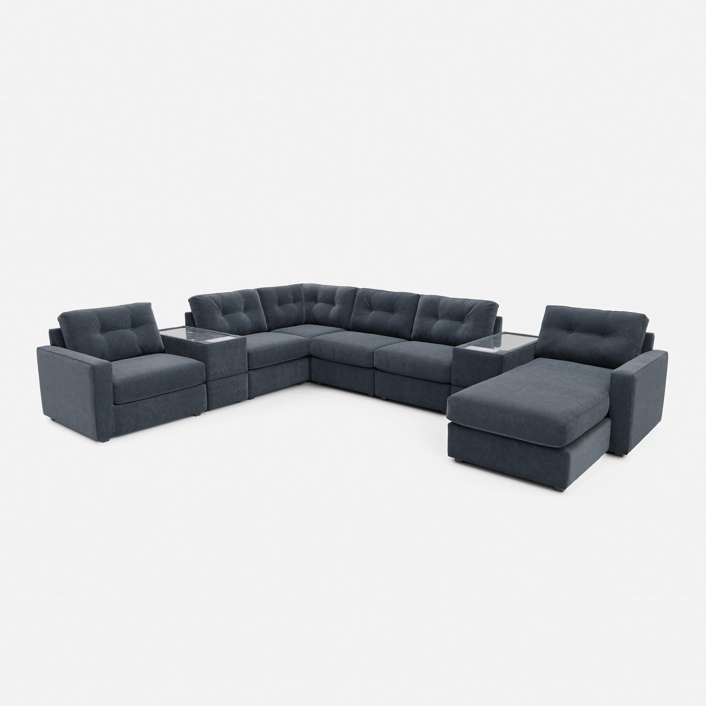 Modular One Right Facing 8-Piece Sectional - Navy