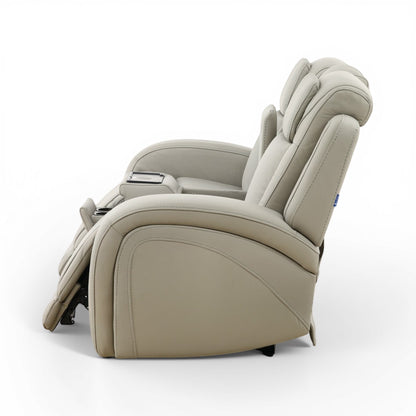 Phoenix Leather Power Reclining Console Loveseat