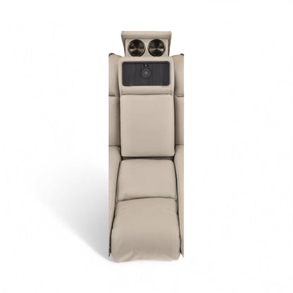 Phoenix Leather Power Reclining Console Loveseat