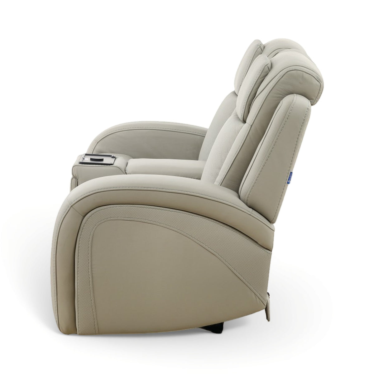 Phoenix Leather Power Reclining Console Loveseat
