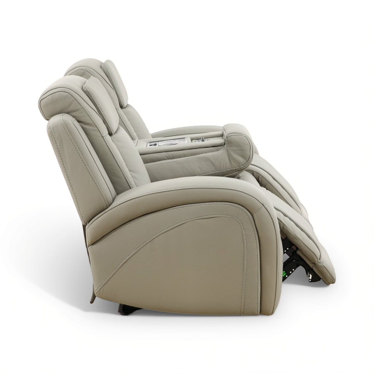 Phoenix Leather Power Reclining Sofa with Drop-Down Table