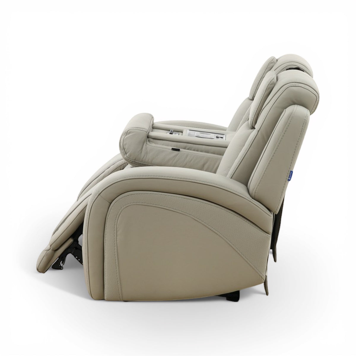 Phoenix Leather Power Reclining Sofa with Drop-Down Table