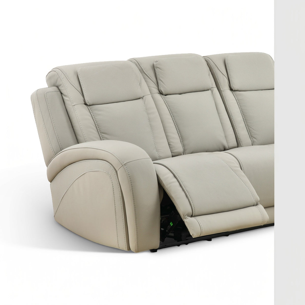 Phoenix Leather Power Reclining Sofa with Drop-Down Table