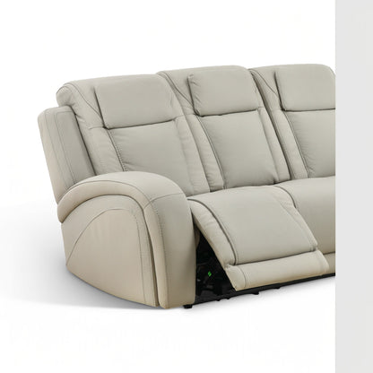 Phoenix Leather Power Reclining Sofa with Drop-Down Table