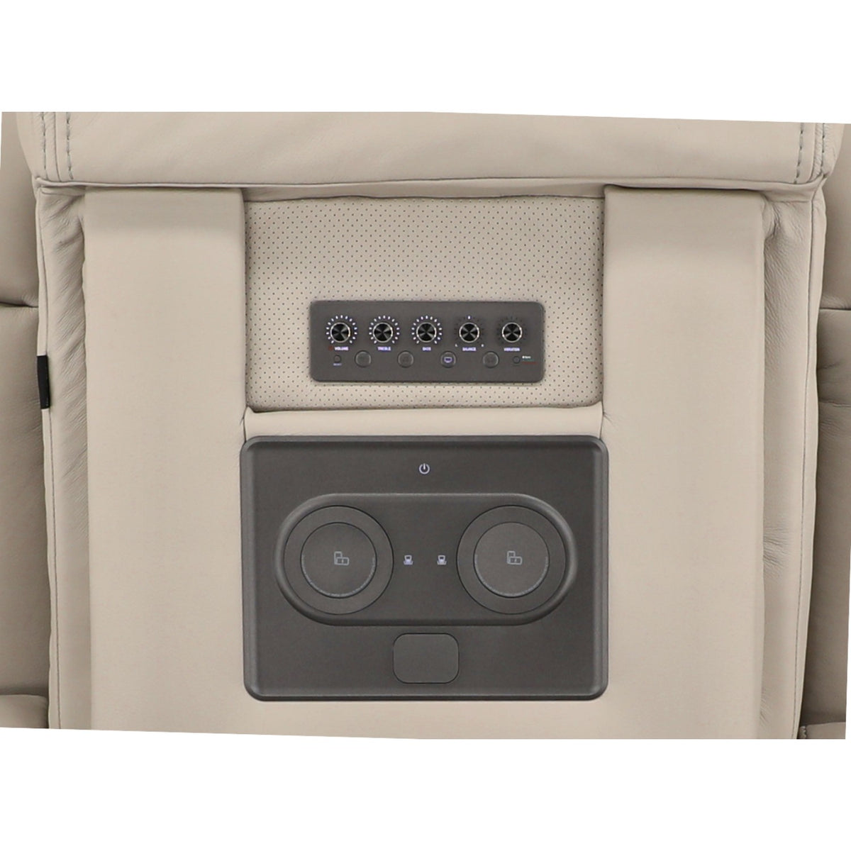 Phoenix Leather Power Reclining Sofa with Drop-Down Table