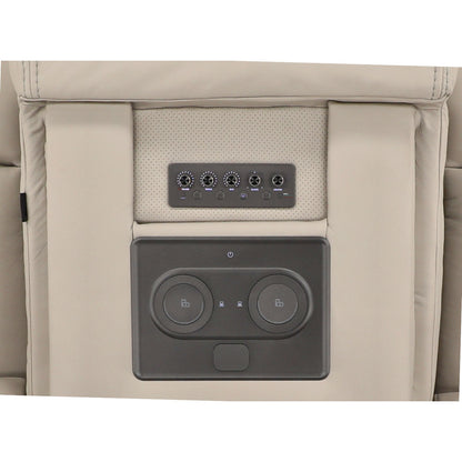 Phoenix Leather Power Reclining Sofa with Drop-Down Table