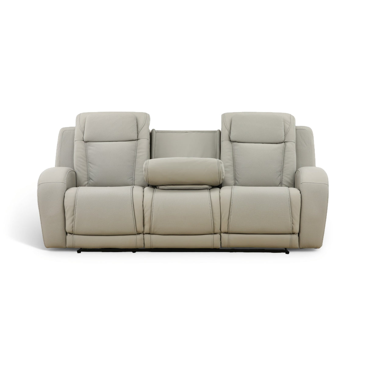 Phoenix Leather Power Reclining Sofa with Drop-Down Table