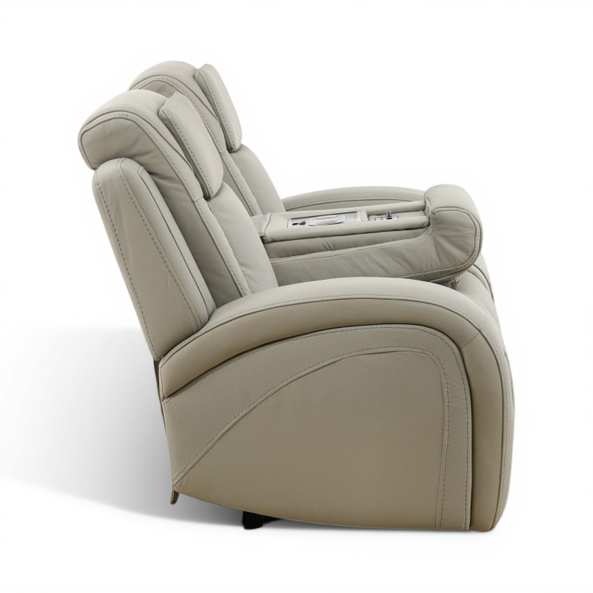 Phoenix Leather Power Reclining Sofa with Drop-Down Table