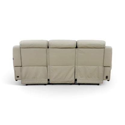 Phoenix Leather Power Reclining Sofa with Drop-Down Table