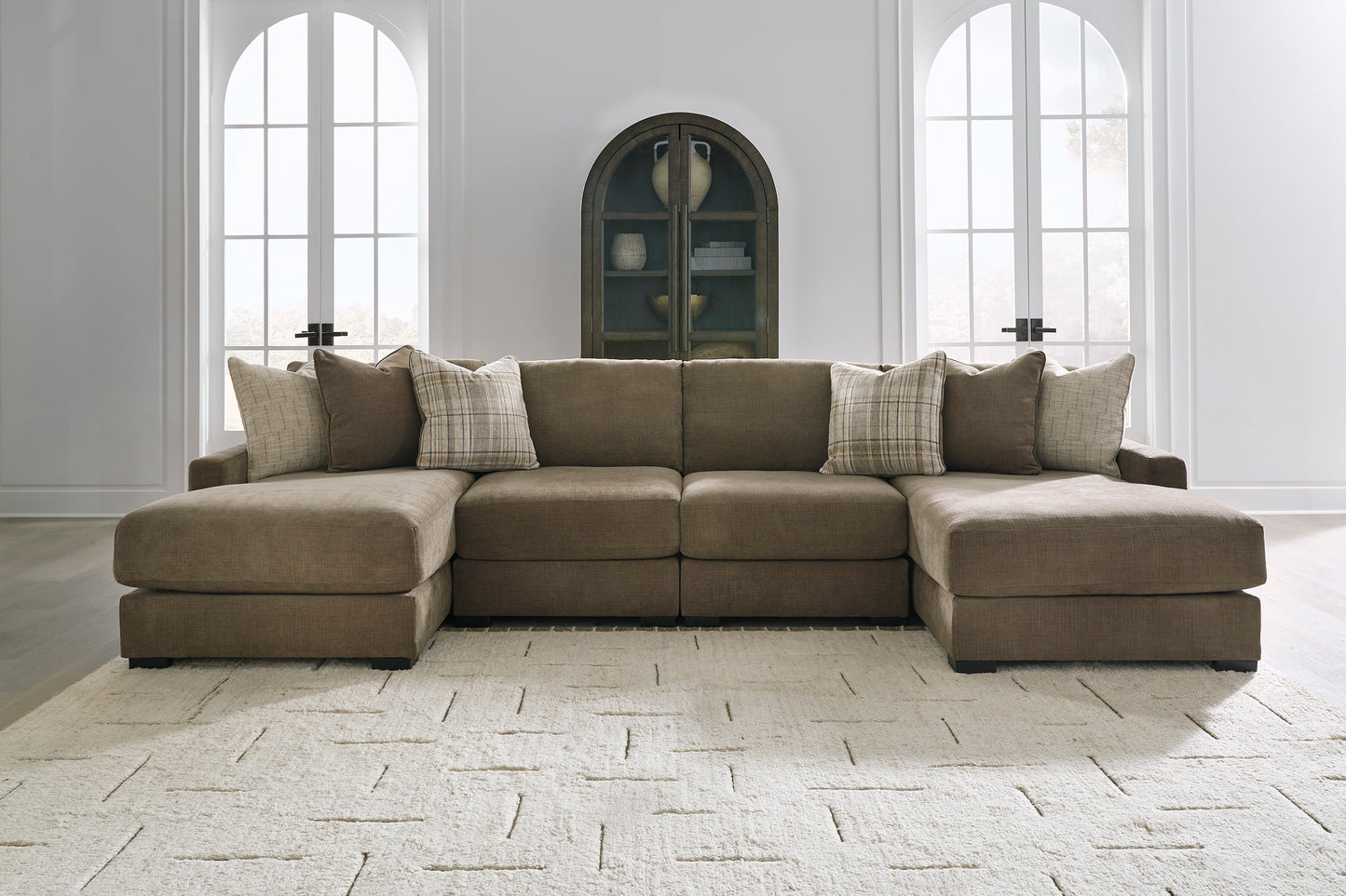Ashley Camellia-Court 4-Piece Double Chaise Sectional