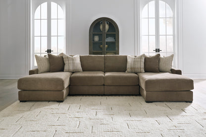 Ashley Camellia-Court 4-Piece Double Chaise Sectional