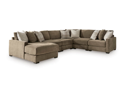 Ashley Camellia-Court 6-Piece Sectional with Chaise Left-Facing