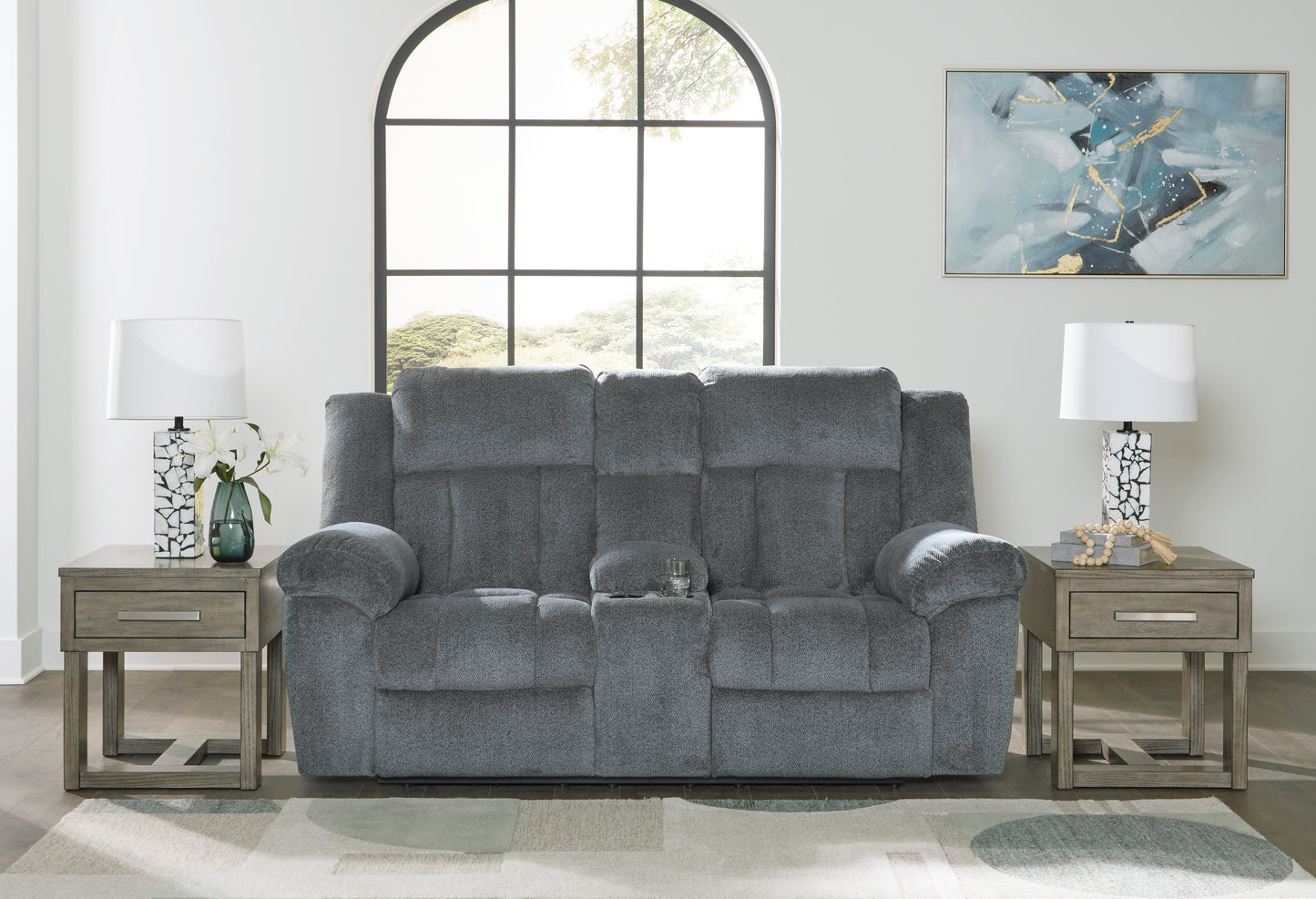 Tip-Off Power Reclining Console Loveseat