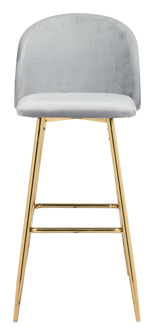 Cozy Barstool Gray & Gold