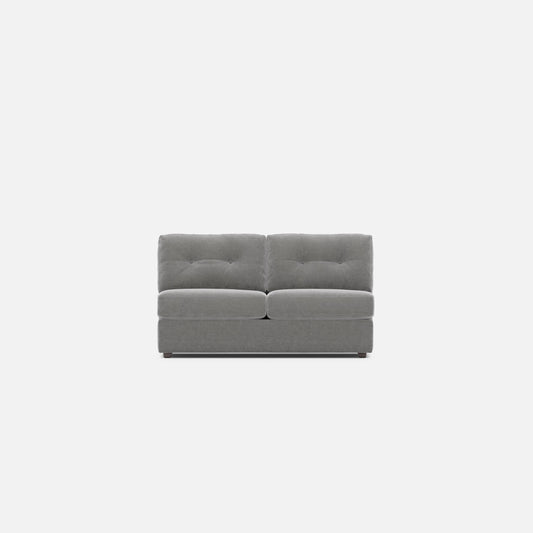 Modular One Armless Full Memory Foam Sleeper Sofa - Granite