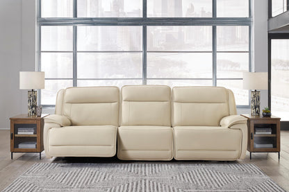 Double Deal 3-Piece Leather Power Reclining Sofa