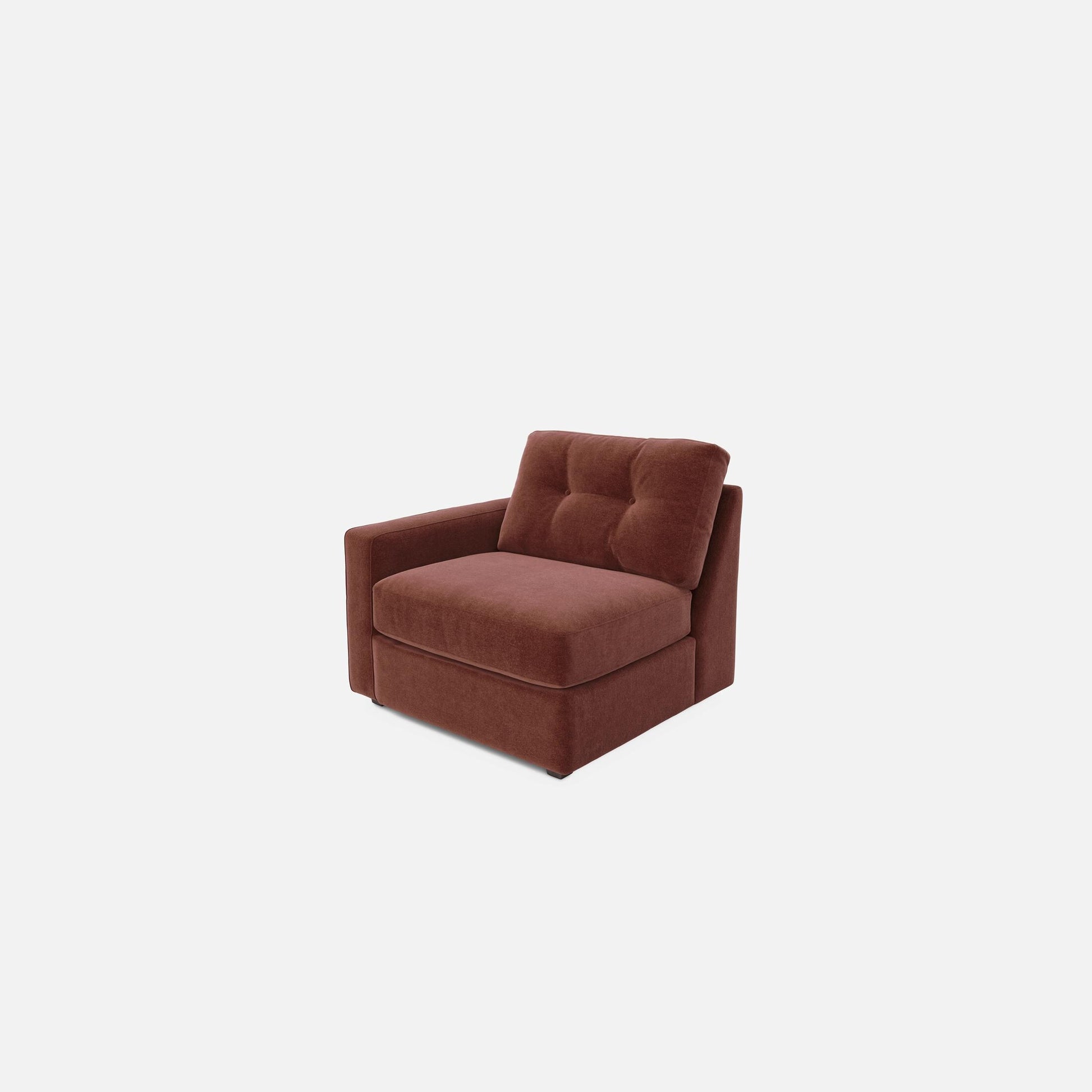 Modular One Left Arm Facing Chair - Merlot