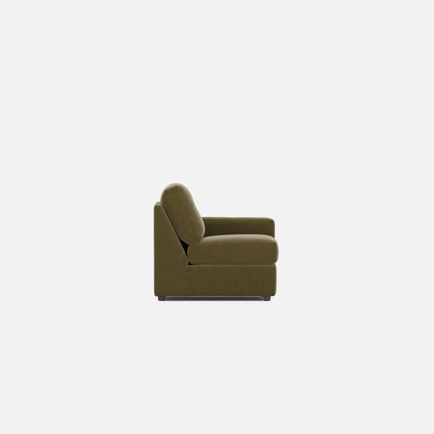 Modular One RIght Arm Facing Chair - Moss